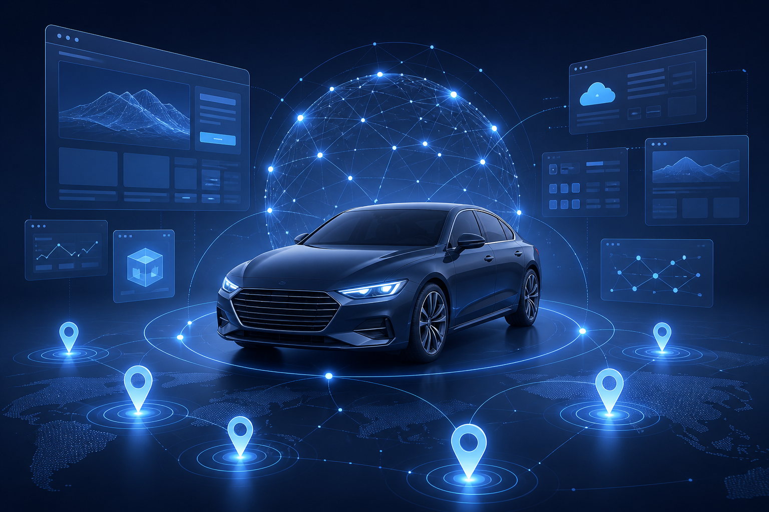 Automóvil conectado a una plataforma digital