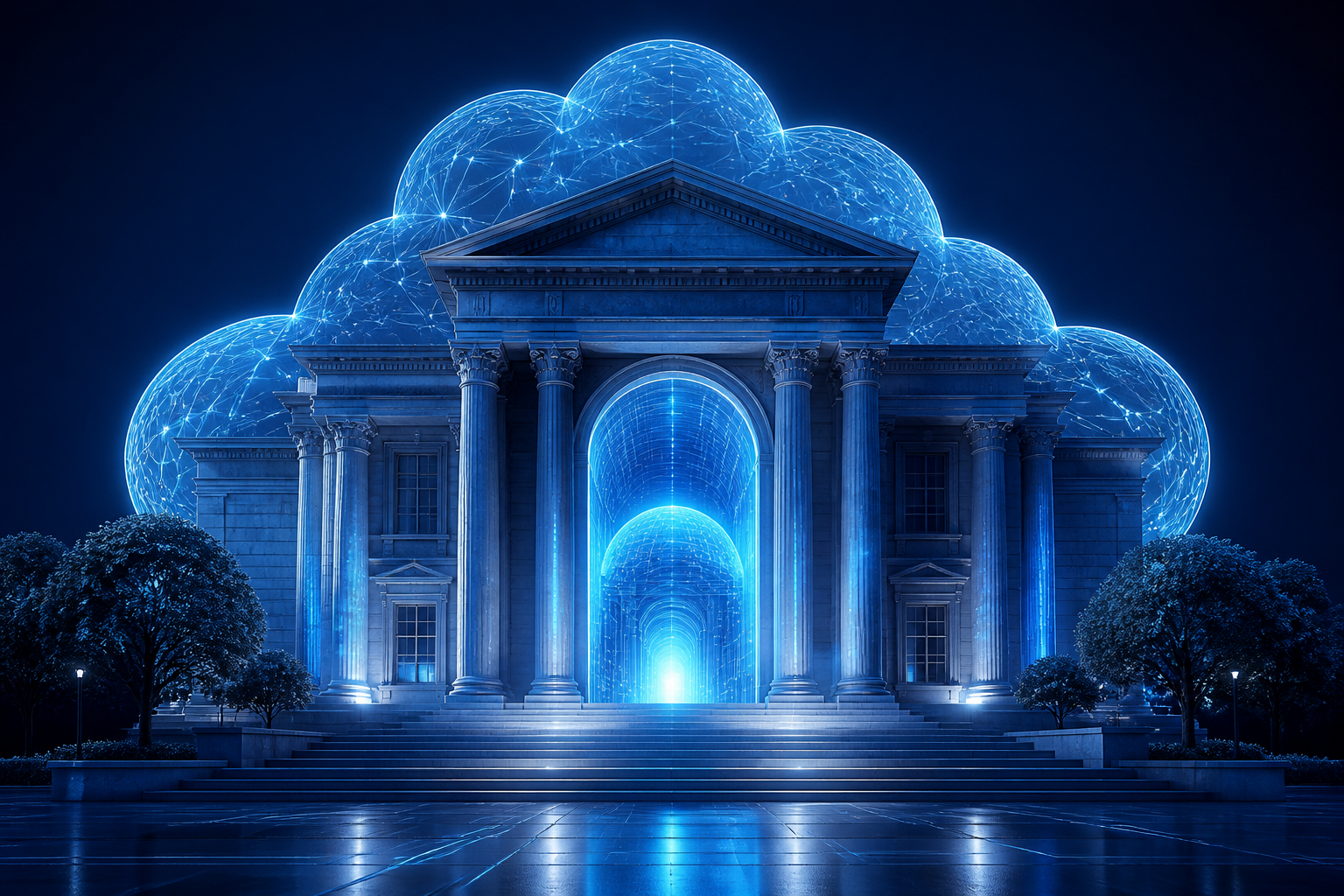 Institución modernizada con tecnología cloud